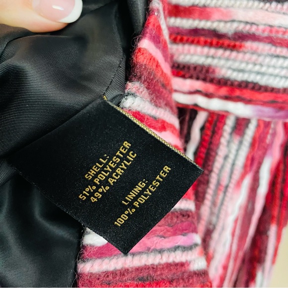 Kathy Ireland NWT Fashion 360 Faux Wool Duster Coat of Many Colors-Red Sz Medium - Picture 8 of 10